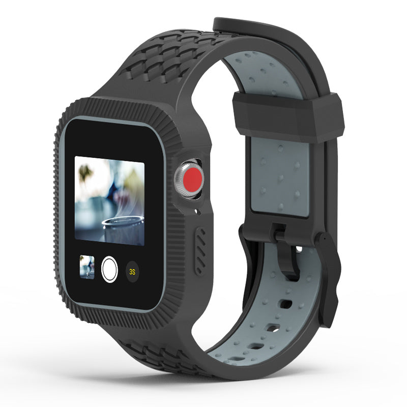 Compatible with Apple, Suitable for Iwatch 4th generation two-color silicone strap