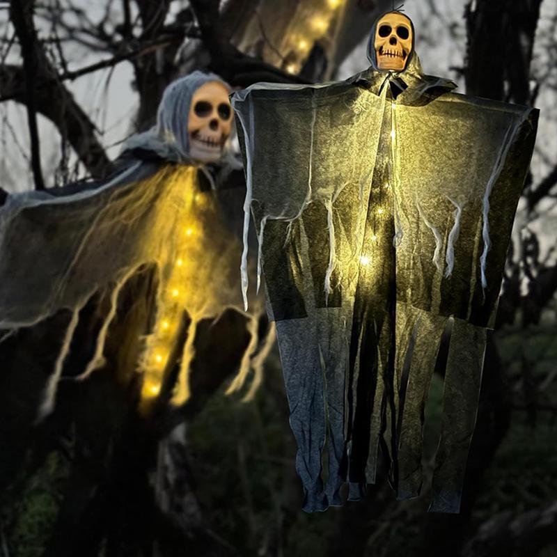 Halloween Decorations Horror Hanging Ghost Skull Skeleton Prop Perfect For Home Outdoor Yard Party Supplies Festival Decorations